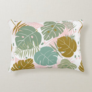 Coussins Décoratifs Foliage Tropical - Motif Monstère Et Feuille De Pa