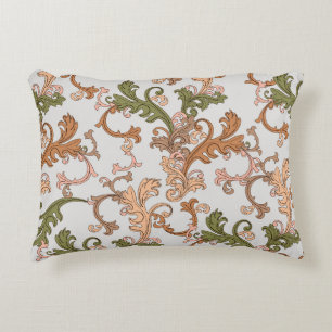 Coussins Décoratifs Fond élégant vintage victorien boho avec feuilles
