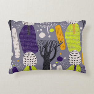 Coussins Décoratifs Forêt décorative, illustration artistique vintage.