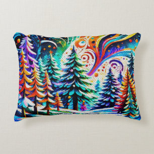 Coussins Décoratifs Forêt d'hiver cosmique