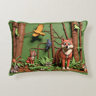 Coussins Décoratifs Forêt Magique - Animaux de la Forêt