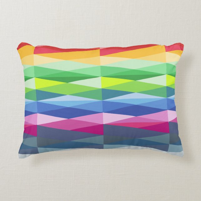 Coussins Décoratifs Formes géométriques modernes Motif arc-en-ciel (Devant)