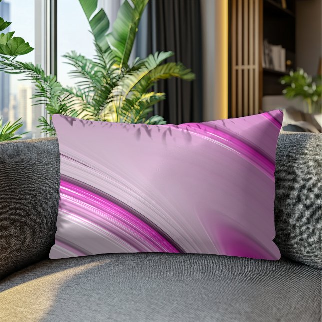 Coussins Décoratifs Fractale Abstrait Rose Moderne (Créateur téléchargé)