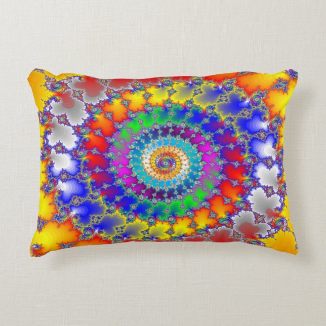 Coussins Décoratifs Fractale psychédélique (Devant)
