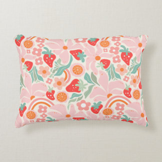 Coussins Décoratifs Fraise rétro pastel
