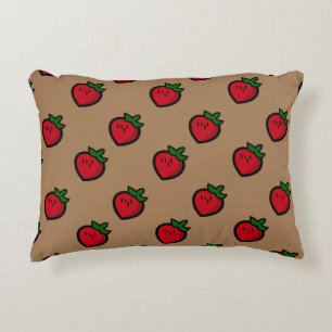 Coussins Décoratifs Fraises de Cartoon Rouge mignonne pour les végét