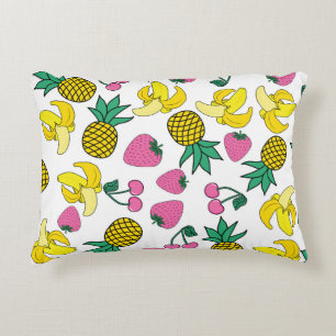 Coussins Décoratifs Fruit Fiesta : Bananes, ananas, fraises