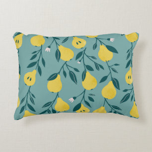 Coussins Décoratifs Fruit poire jaune : Arrière - plan Vintage