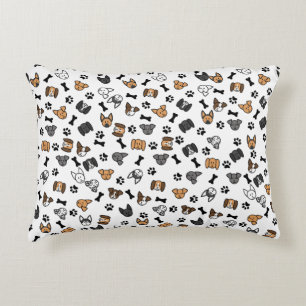 Coussins Décoratifs Fun Cute Chig se reproduit avec des os et des Empr