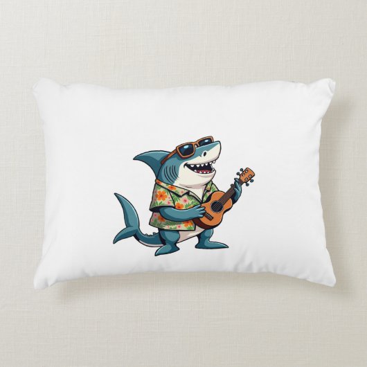 Coussins Décoratifs Fun Guitare Jouer T-shirt (Devant)