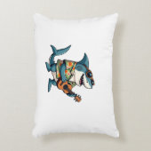 Coussins Décoratifs Fun Guitare Jouer T-shirt (Devant(Vertical))