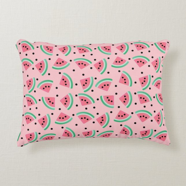 Coussins Décoratifs Fun Watermelon Slice Motif Summer Vibes (Devant)