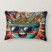 Coussins Décoratifs Funny Cute Noodle Cartoon Ramen Bowl (Dos)