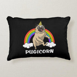 Coussins Décoratifs Funny Pugicorn Carlin chien Unicorn mignon animal 