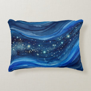 Coussins Décoratifs Galaxie Aquarelle de Minuit