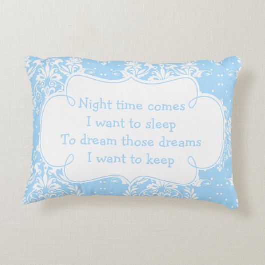 Coussins Décoratifs Garçon mignon enfant priant et poème (Dos)