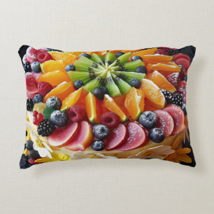 Coussins Décoratifs Gâteau aux fruits colorés