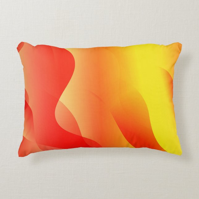 Coussins Décoratifs Geometric Wave Shape with Gradient Blurred Abstrac (Devant)