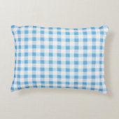Coussins Décoratifs Gingham Bleu Bébé (Dos)
