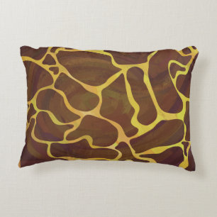 Coussins Décoratifs Giraffe Brown et jaune