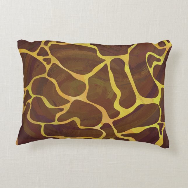 Coussins Décoratifs Giraffe Brown et jaune (Dos)