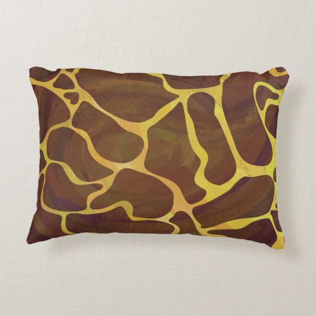 Coussins Décoratifs Giraffe Brown et jaune Silhouette (Dos)