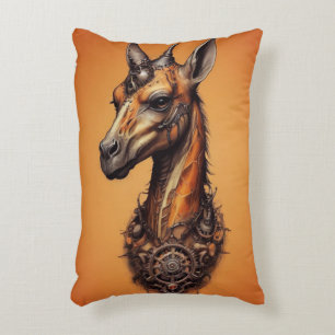 Coussins Décoratifs Giraffe de Steampunk orange,