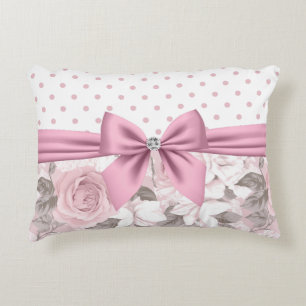 Coussins Décoratifs Glam rose Diamond Bow Pois floraux