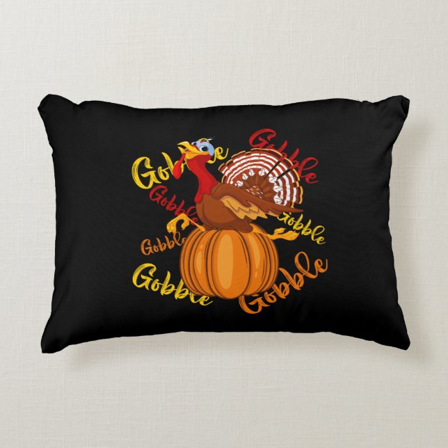 Coussins Décoratifs Gobble Gobble Gobble Citrouille (Devant)
