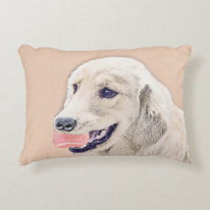 Coussins Décoratifs Golden Retriever avec Tennis Ball Peinture Chien A