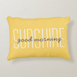 Coussins Décoratifs Good Morning Sunshine Citation Jaune Décoratif