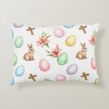 Grâce de Pâques – Lapin pastel et croix pattée san