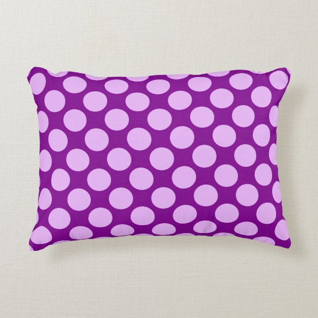 Coussins Décoratifs Grands points rétro - orchidée et violet (Devant)