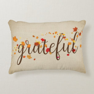 Coussins Décoratifs Gratuit Feuilles d'automne sur Burlap