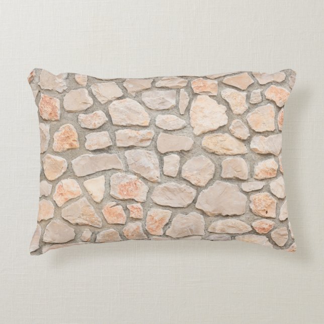 Coussins Décoratifs Gray stone wall background. stone, texture, wall,  (Devant)