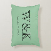 Coussins Décoratifs Green & black monogram wedding keepsake  (Devant(Vertical))