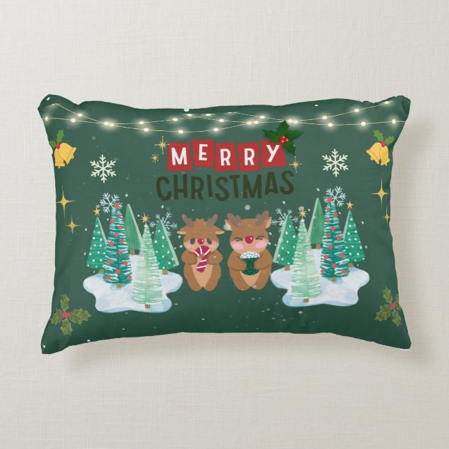 Coussins Décoratifs Green Magic Christmas Pillow (Devant)