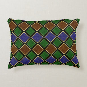Coussins Décoratifs Grille Diamant Arlequin : Harmonie Texturée