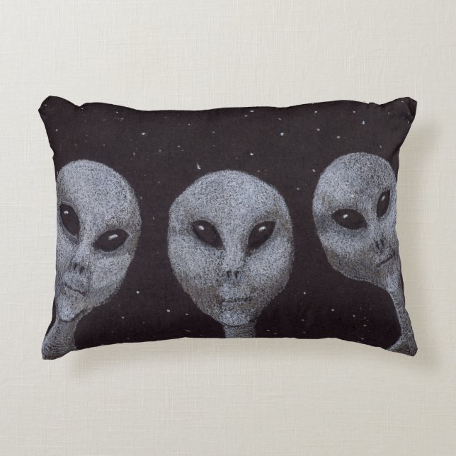 Coussins Décoratifs Gris Alien (Devant)