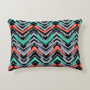 Coussins Décoratifs Gris, Teal, et motif tiré par la main de corail d