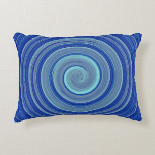 Coussins Décoratifs Grosse spirale bleue