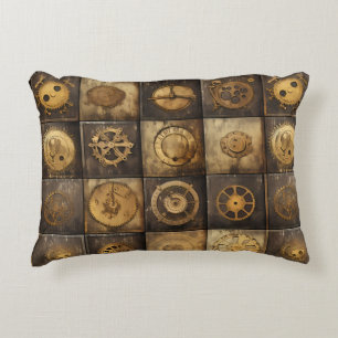 Coussins Décoratifs Grunge Rustic Steampunk Horloge (15)