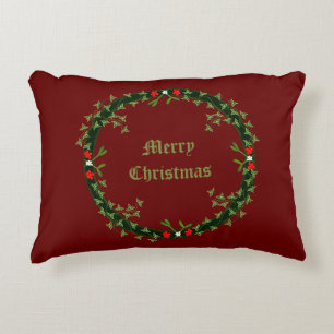 Coussins Décoratifs Guirlande de Noël gothique personnalisée double fa