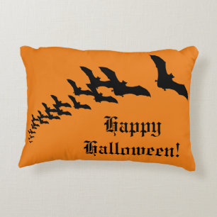 Coussins Décoratifs Halloween vintage avec un essaim de chauves-souris