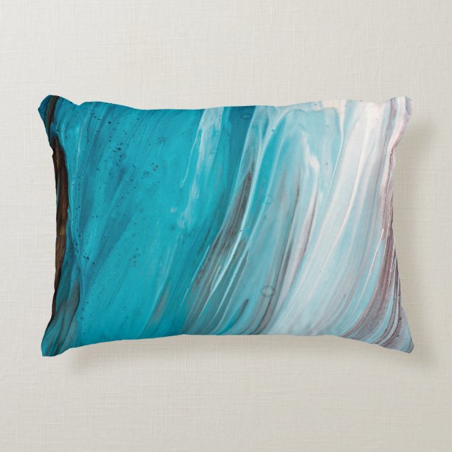 Coussins Décoratifs Hand drawn gouache painting. Abstract art backgrou (Devant)