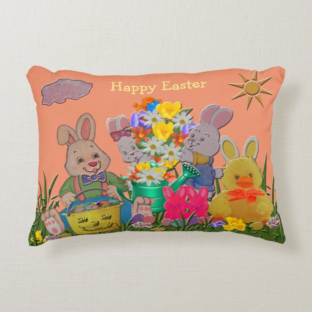Coussins Décoratifs Happy Easter Buddies (Devant)