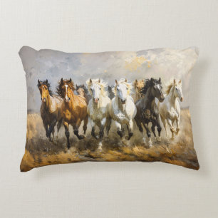 Coussins Décoratifs Harde de Cheval Galloping Mustang Peinture