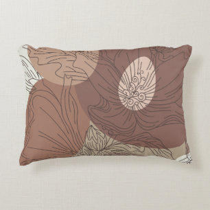 Coussins Décoratifs Harmonie botanique Mocha Hibiscus