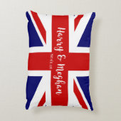 Coussins Décoratifs Harry & Meghan | Commémoration du mariage royal (Dos(Vertical))