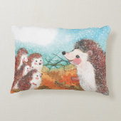 Coussins Décoratifs Hérisson s'entretenant Illustration (Dos)